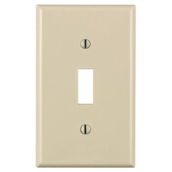 Leviton Leviton Mfg 024-80701-00T Light Almond 1 Gang Toggle Switch Wall Plate 024-80701-00T